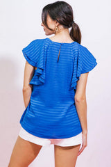 WAVE WHISPERS WOVEN TOP - Flying Tomato - Flyclothing LLC