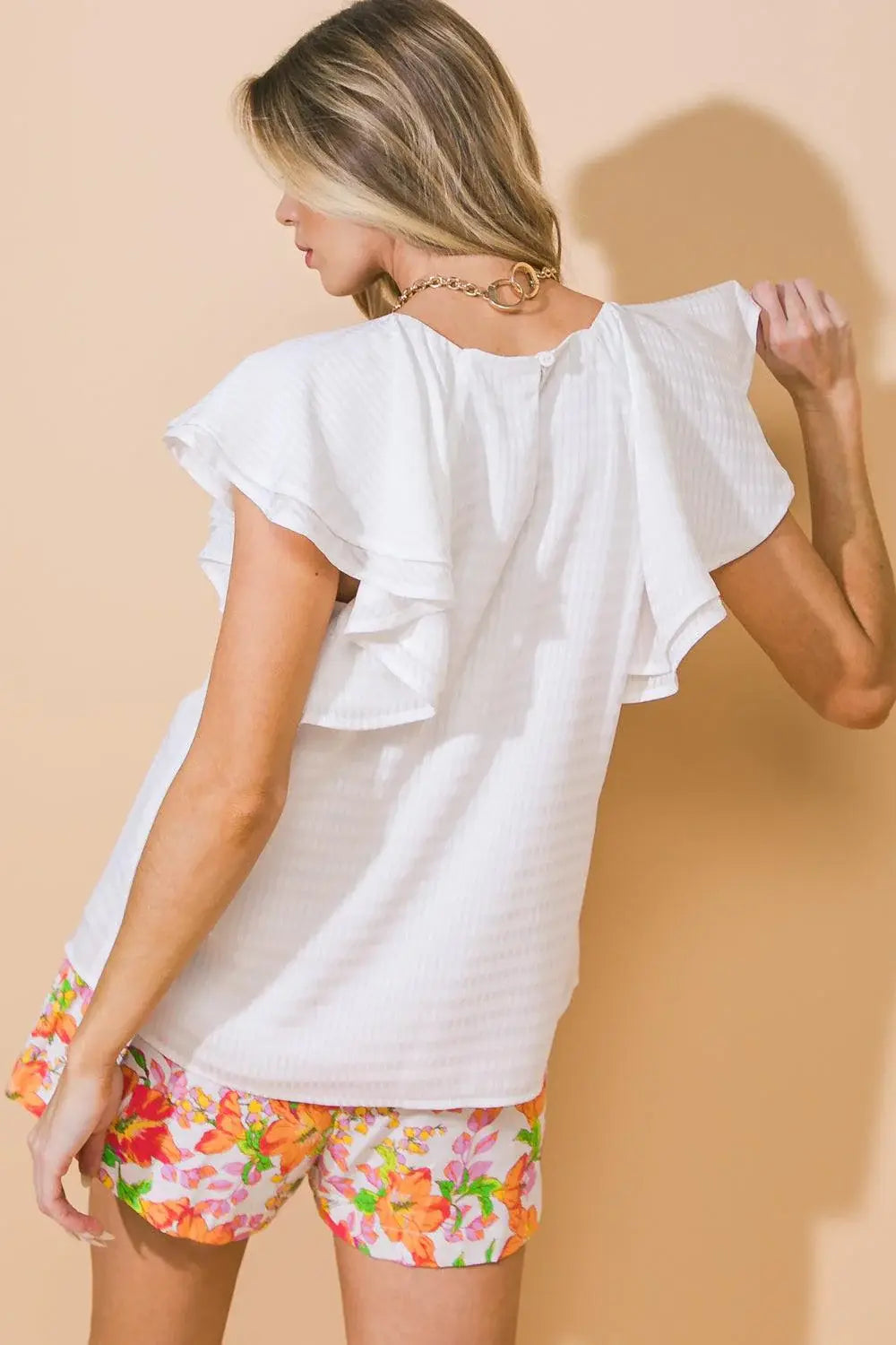 WAVE WHISPERS WOVEN TOP - Flying Tomato - Flyclothing LLC