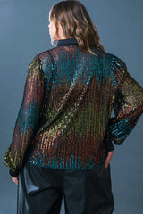 CAUSE A COMMOTION SEQUIN BLOUSE - Flying Tomato - Flyclothing LLC