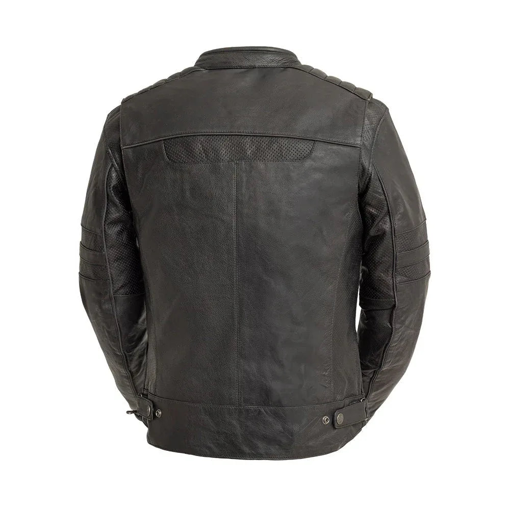 BiTurbo - Men's Leather Motorcycle Jacket - First Manufacturing Company - Flyclothing LLC