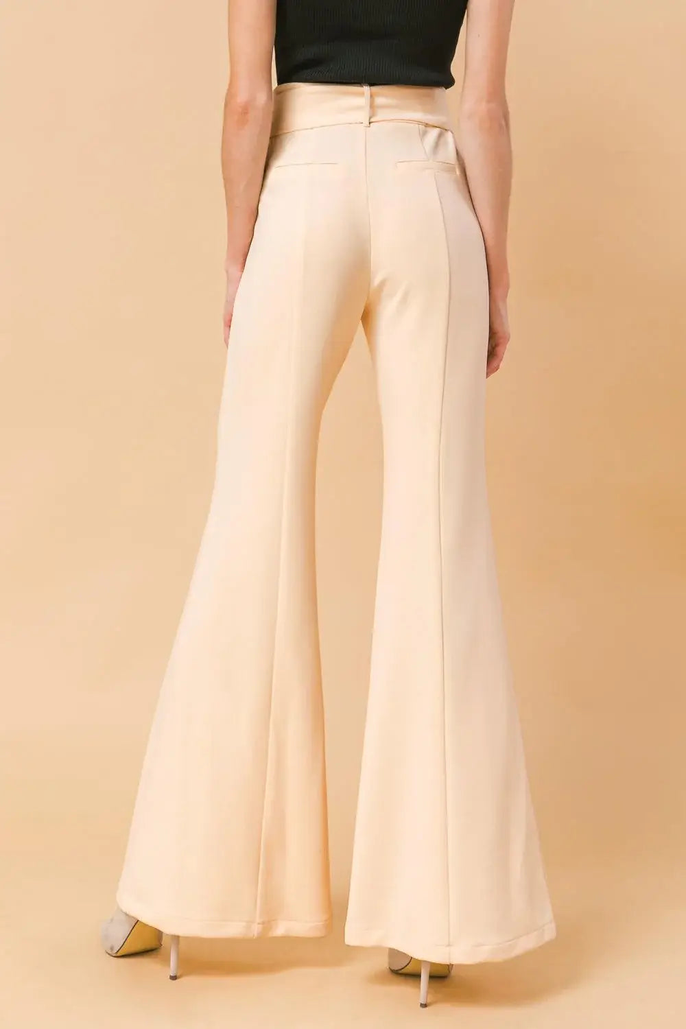 COUNTDOWN THE HOURS WOVEN FLARED PANTS - Flying Tomato - Flyclothing LLC