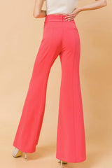 COUNTDOWN THE HOURS WOVEN FLARED PANTS - Flying Tomato - Flyclothing LLC
