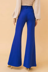 COUNTDOWN THE HOURS WOVEN FLARED PANTS - Flying Tomato - Flyclothing LLC