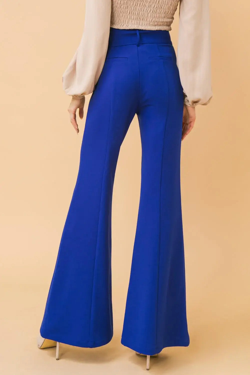 COUNTDOWN THE HOURS WOVEN FLARED PANTS - Flying Tomato - Flyclothing LLC