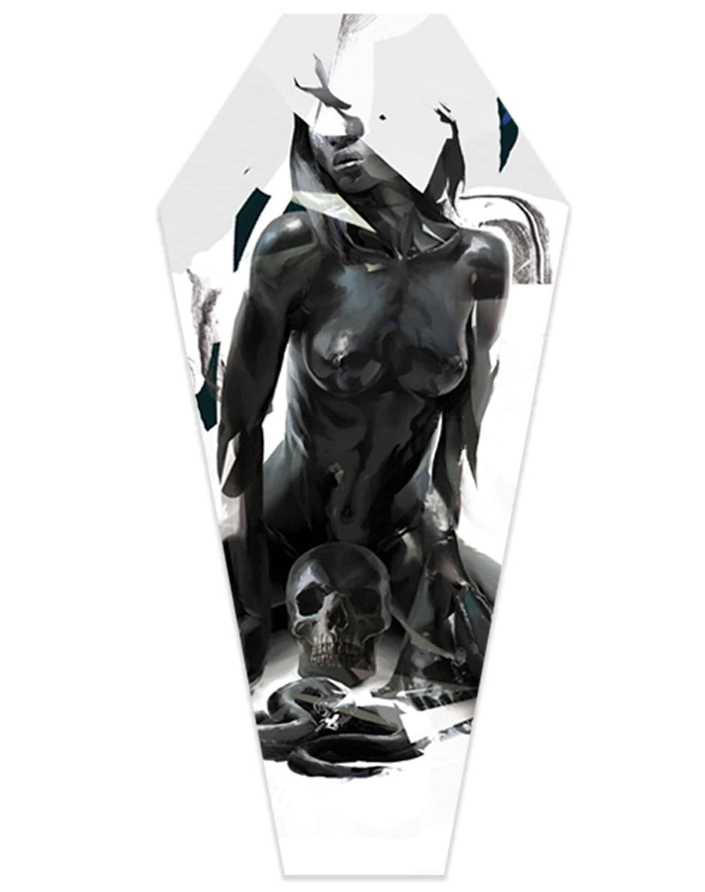 Black Market Art Company Black Mamba & Stretched Canvas Coffin Print