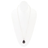 Black Onyx and Sterling Silver Teardrop Pendant Necklace - Barse Jewelry