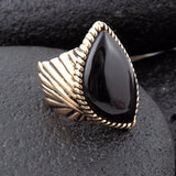 Black Onyx Golden Statement Rings - Barse Jewelry - Flyclothing LLC