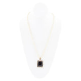 Black Onyx Mixed Metal Pendant Necklace - Barse Jewelry - Flyclothing LLC