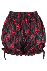Daisy Corsets LIMITED EDITION Black & Red Gothic Skull Print Bloomers - Daisy Corsets