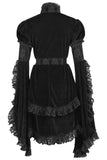 Daisy Corsets Black Velvet & Lace Ruffled Jacket - Daisy Corsets