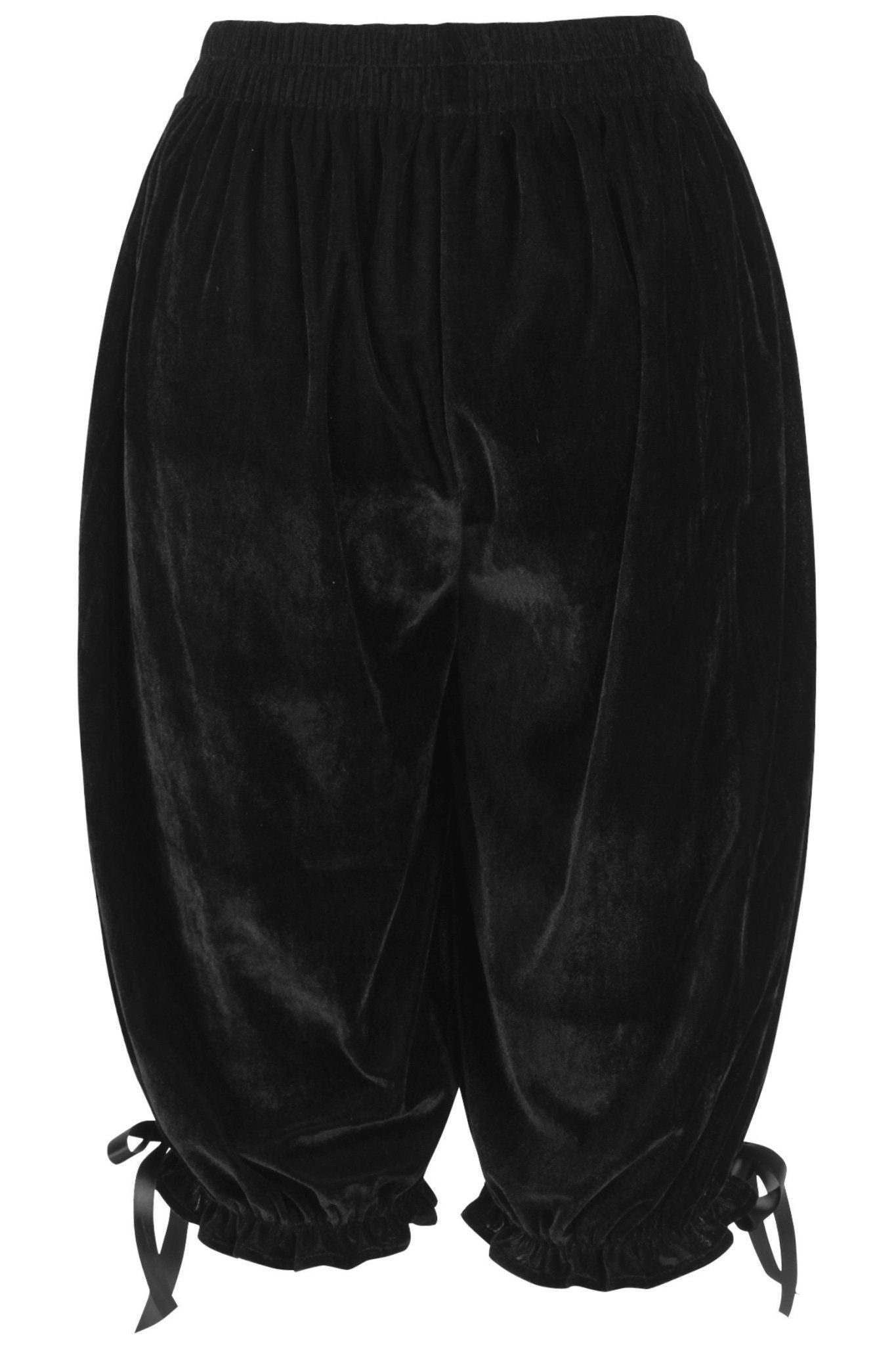 Daisy Corsets Black Velvet Long Bloomers - Daisy Corsets