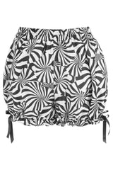 Daisy Corsets LIMITED EDITION Black & White Crepe Swirl Print Bloomers - Daisy Corsets