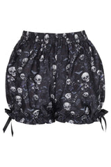 Daisy Corsets LIMITED EDITION Black & White Gothic Skull Print Bloomers - Daisy Corsets