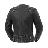 Black Widow - Women's Motorcycle Leather Jacket - First Manufacturing Company - Flyclothing LLC