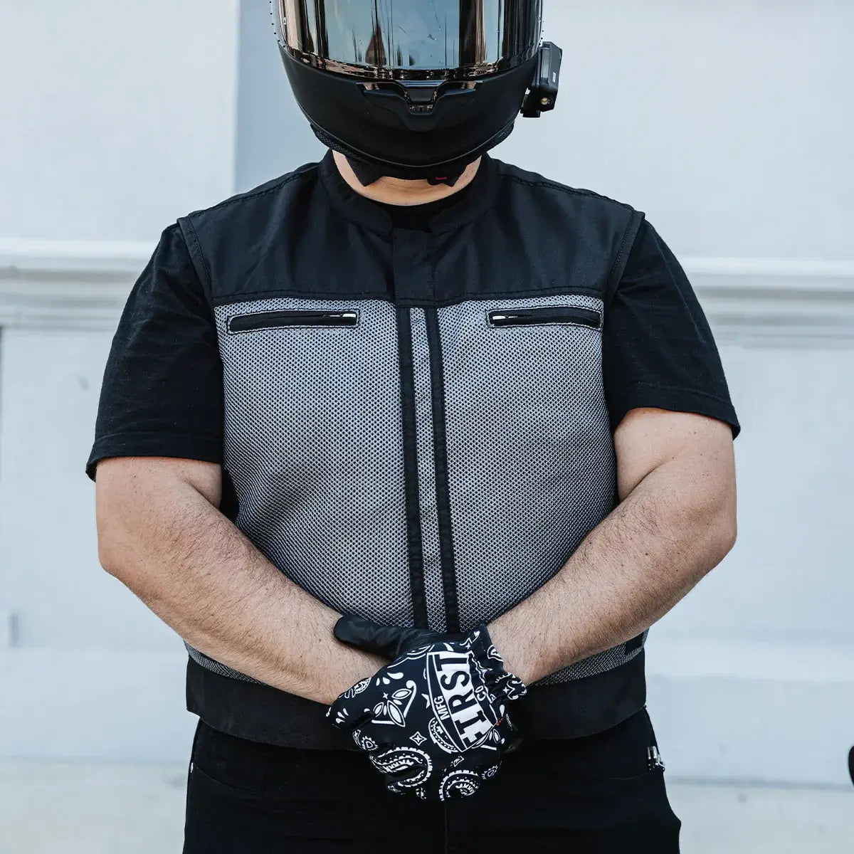 Lowrider Moto Mesh Men's Motorcycle Vest - First Manufacturing Company - Flyclothing LLC