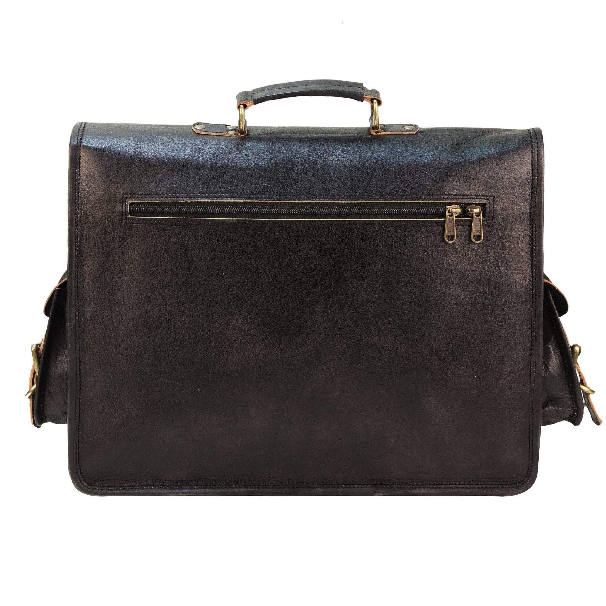 The Vintage Black - Classy Leather Bags - Flyclothing LLC