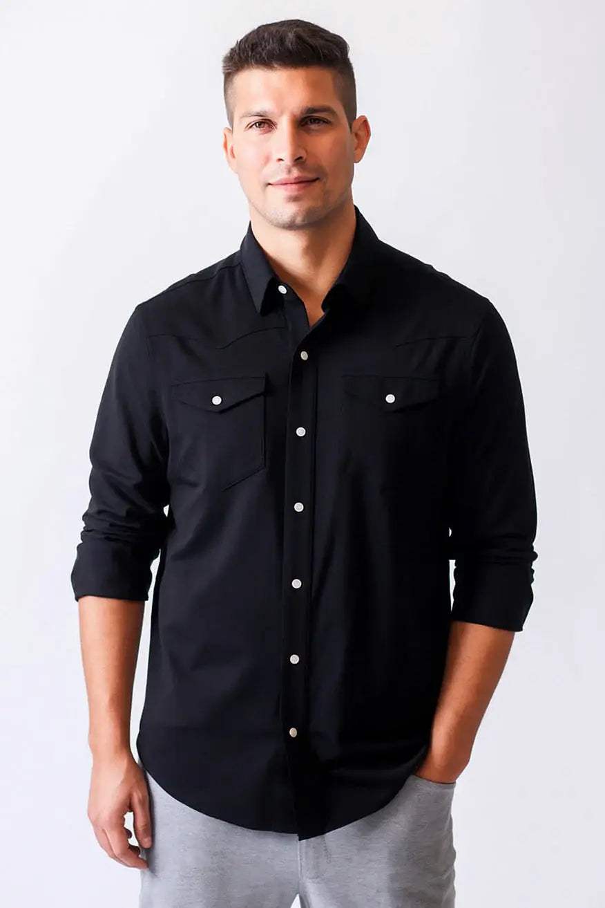 Buki’s Cinqo Western Tech Shirt 2-Pack - Black/White - Buki - Flyclothing LLC