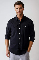 Buki’s Cinqo Western Tech Shirt - Black - Buki - Flyclothing LLC
