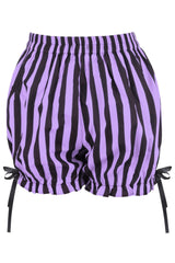 Daisy Corsets Black/Light Purple Striped Bloomers - Daisy Corsets