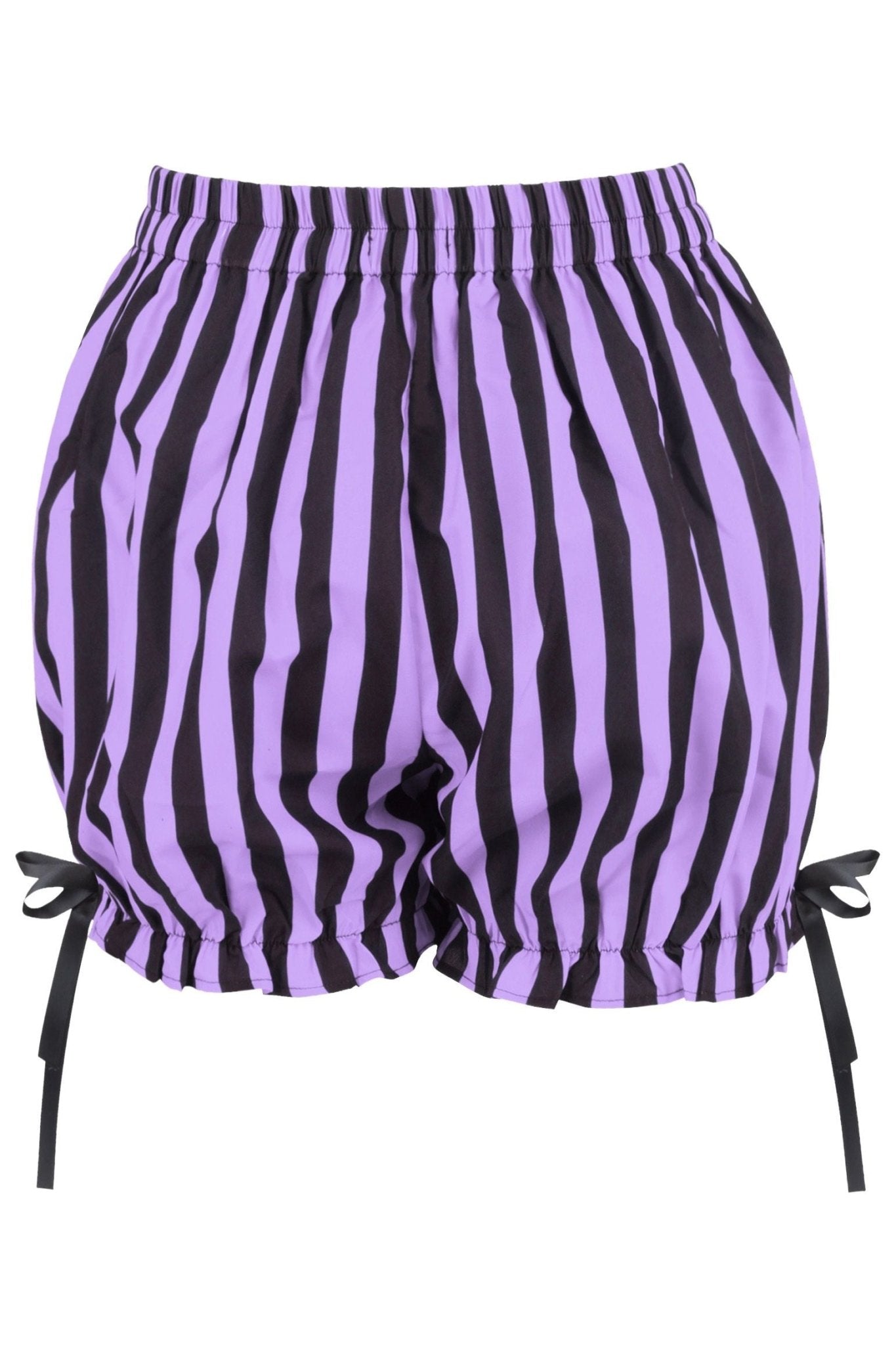 Daisy Corsets Black/Light Purple Striped Bloomers - Daisy Corsets
