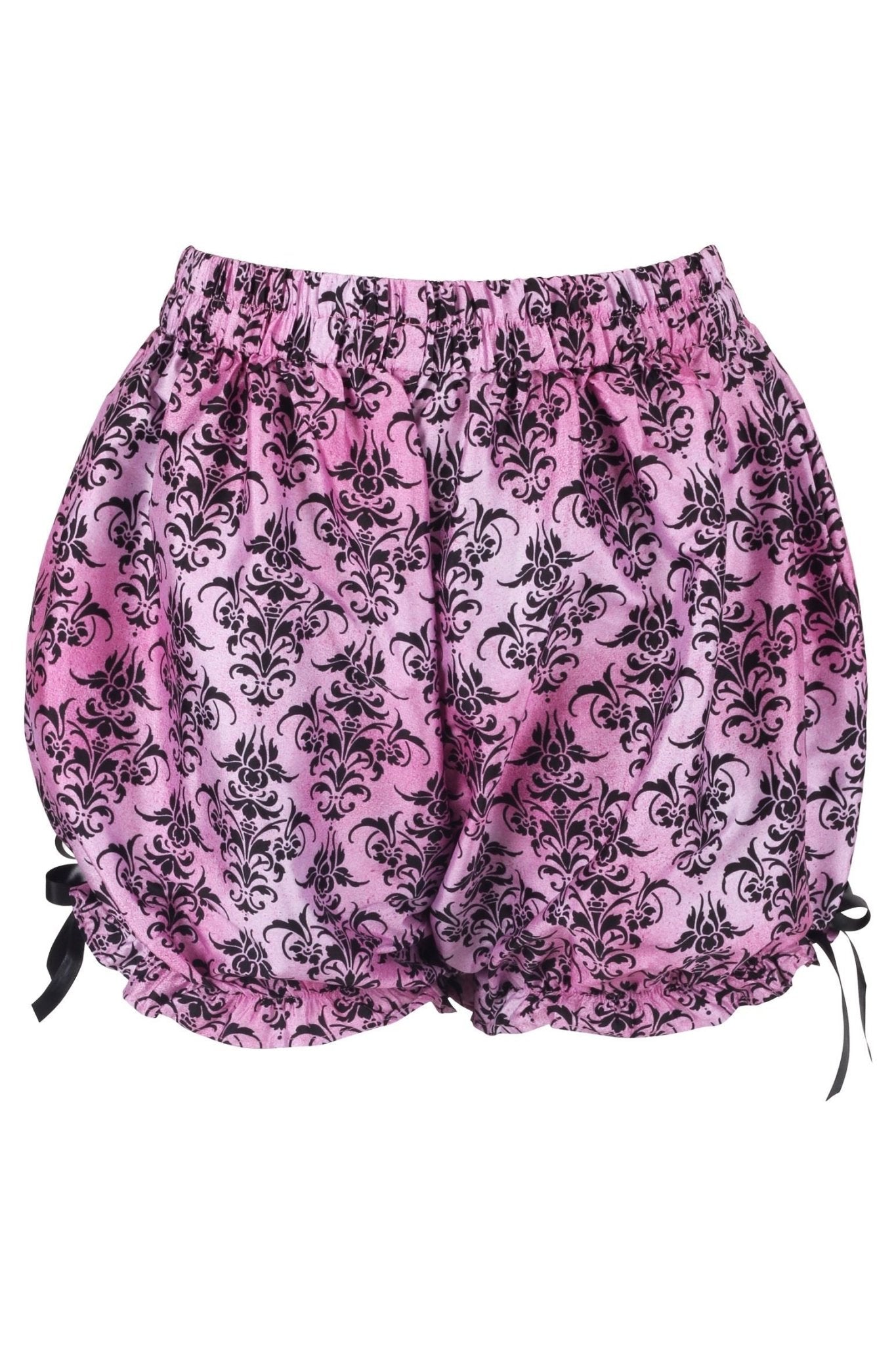 Daisy Corsets LIMITED EDITION Black/Pink Damask Pattern Crepe Bloomers - Daisy Corsets