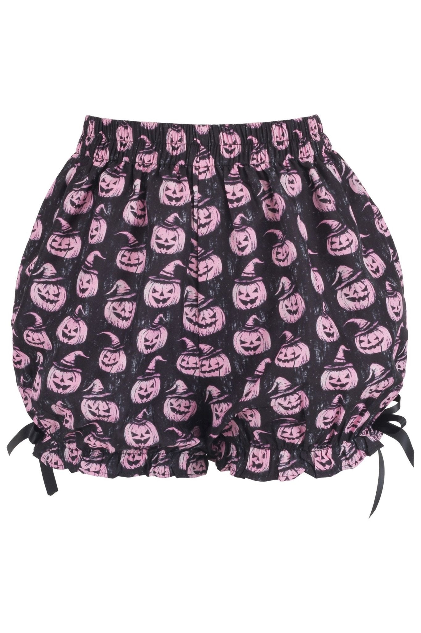 Daisy Corsets LIMITED EDITION Black/Pink Scary Pumpkin Pattern Crepe Bloomers - Daisy Corsets