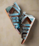 Blair Sandals in Teal - Naughty Monkey