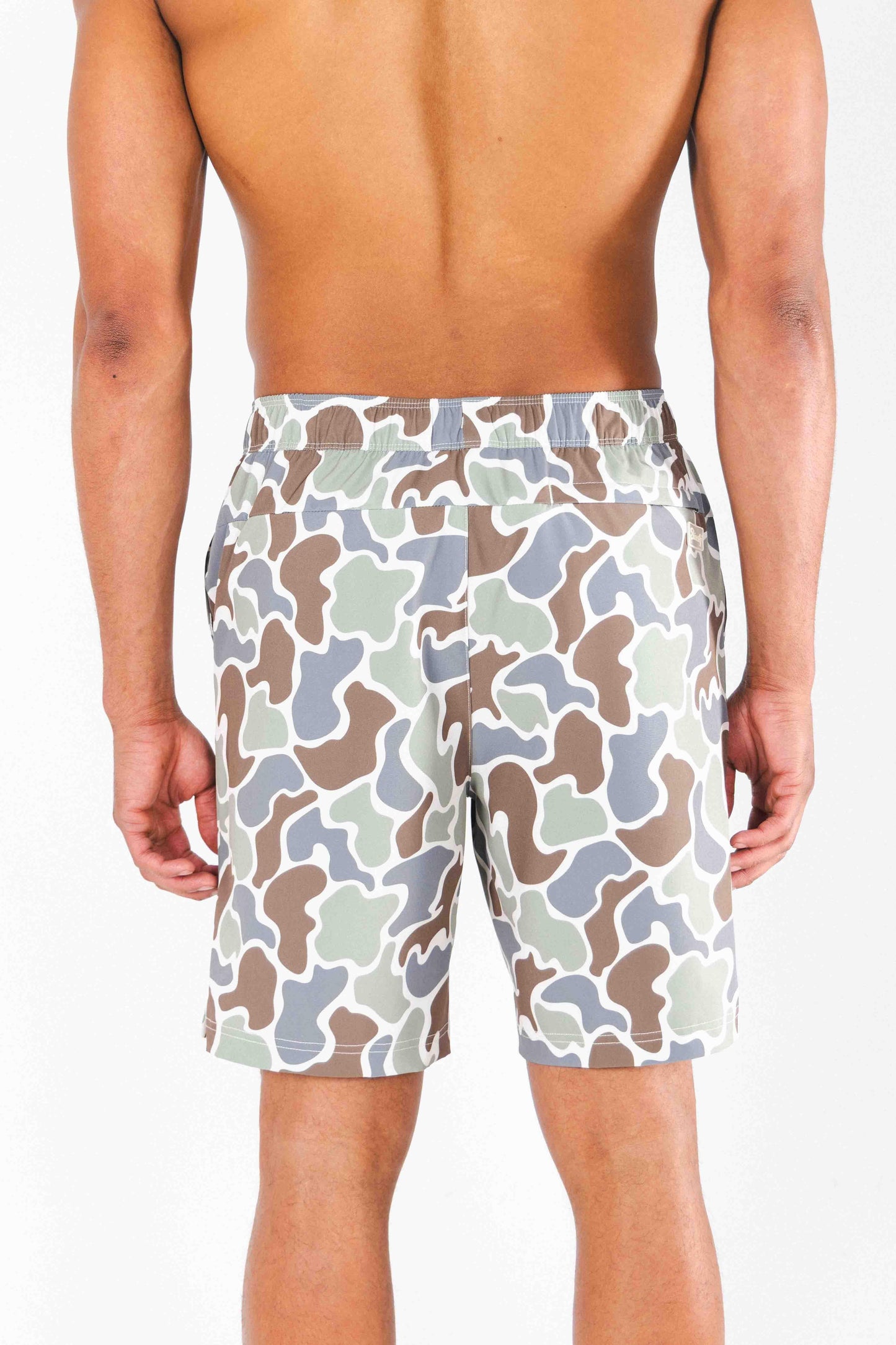The Blender | Grey Duck Camo Ball Hammock® Pouch 8" Swim Trunks - Shinesty - Flyclothing LLC