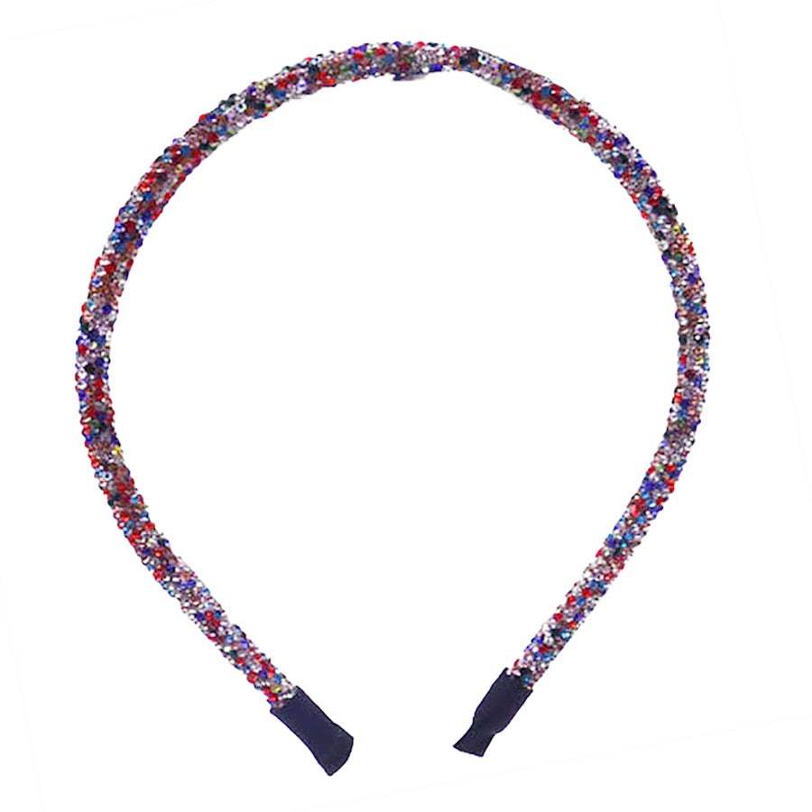 Bling Stone Accented Crystal Studded Shimmer Headband - Madeline Love - Flyclothing LLC