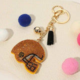 Bling Studded Football Helmet Keychain / Bag Charm - Madeline Love - Flyclothing LLC