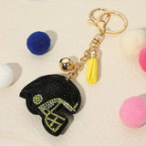 Bling Studded Football Helmet Keychain / Bag Charm - Madeline Love - Flyclothing LLC