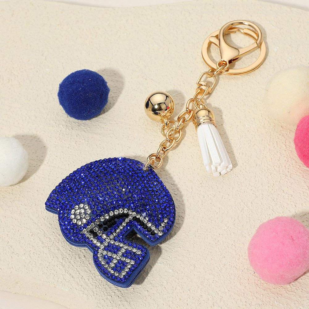 Bling Studded Football Helmet Keychain / Bag Charm - Madeline Love - Flyclothing LLC