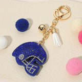 Bling Studded Football Helmet Keychain / Bag Charm - Madeline Love - Flyclothing LLC