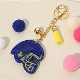 Bling Studded Football Helmet Keychain / Bag Charm - Madeline Love - Flyclothing LLC