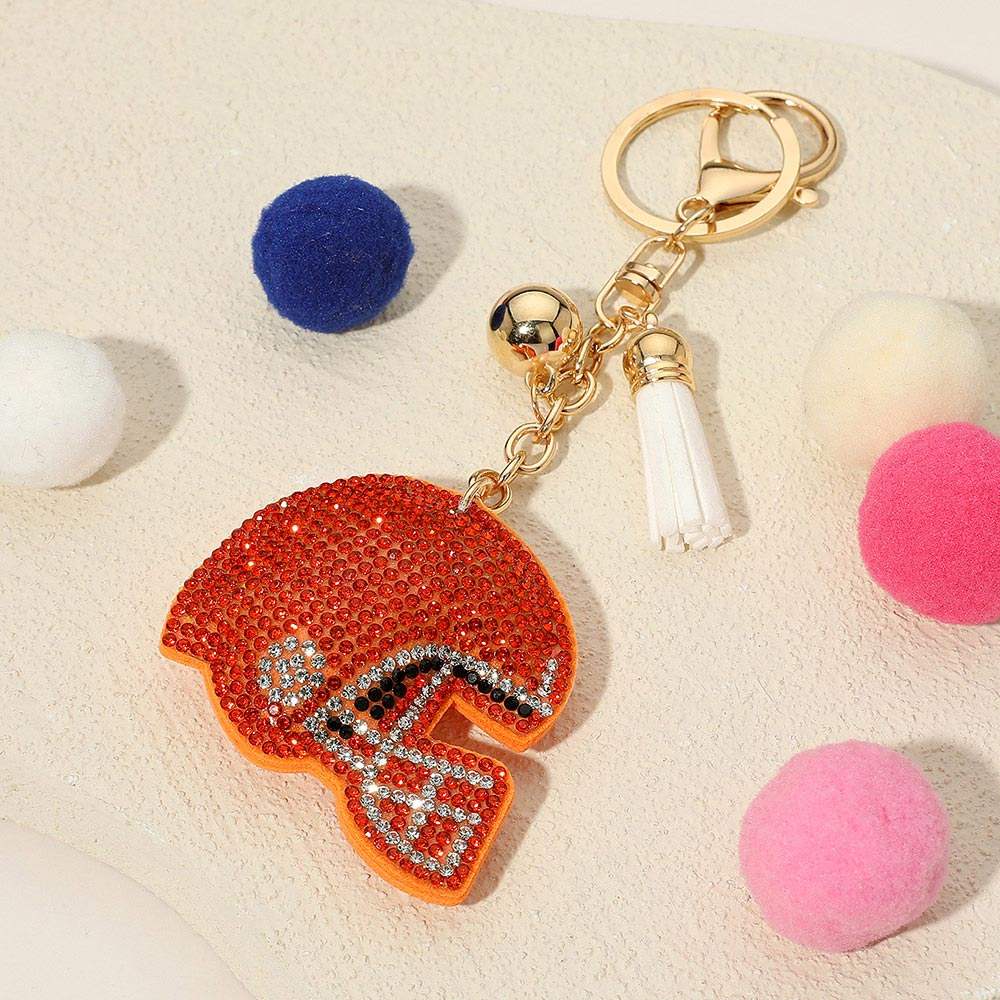 Bling Studded Football Helmet Keychain / Bag Charm - Madeline Love - Flyclothing LLC