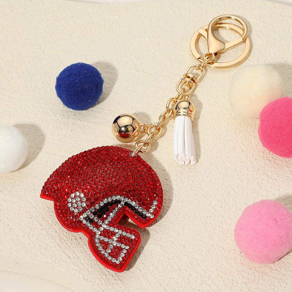 Bling Studded Football Helmet Keychain / Bag Charm - Madeline Love - Flyclothing LLC