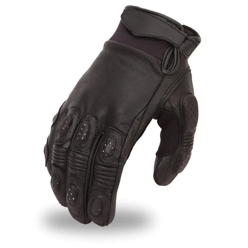 Blitz Men's Leather Motorcycle Gloves - First Manufacturing Company - Flyclothing LLC