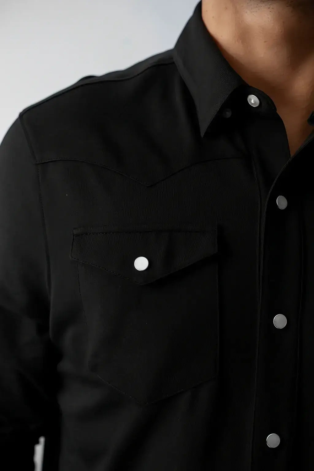 Buki’s Cinqo Western Tech Shirt - Black - Buki - Flyclothing LLC