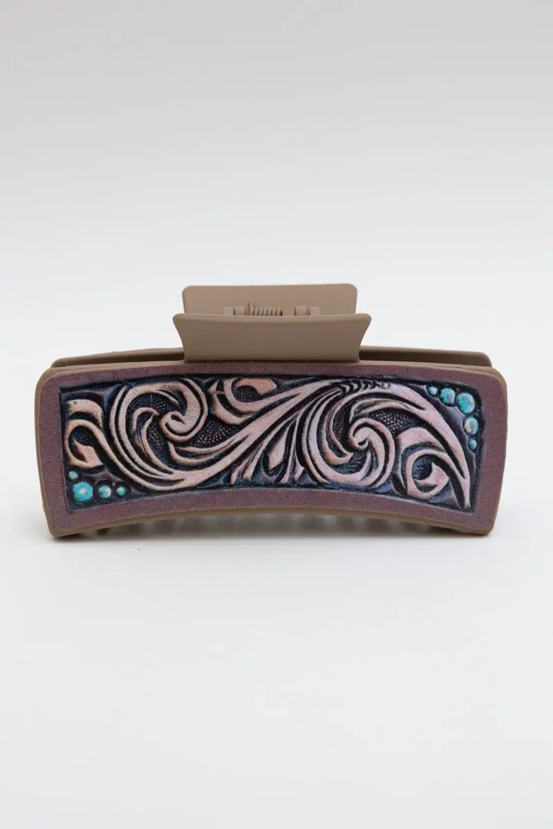 Bloom Ridge Hair Claw – Floral Clam Clip for Secure Hair Styling 🌸 - Boho Clothing and Accessories - Flyclothing LLC