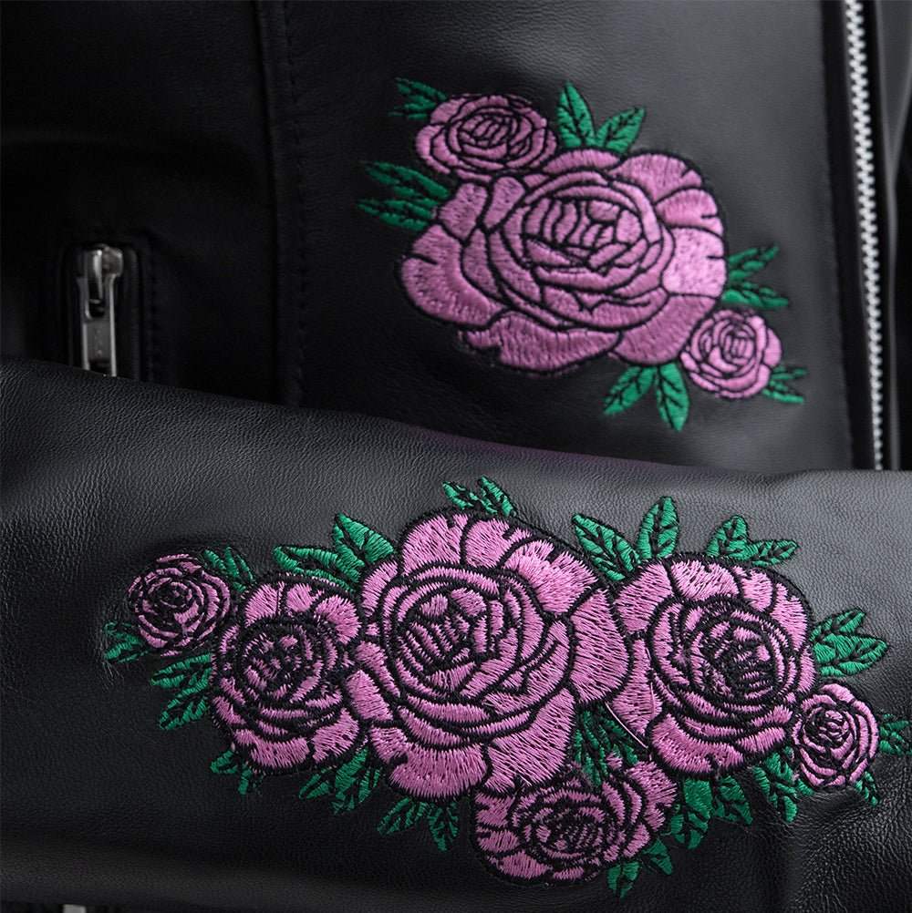 Bloom - Women's Motorcycle Leather Jacket - First Manufacturing Company - Flyclothing LLC