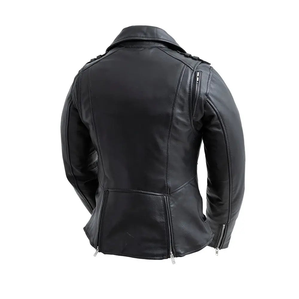 Bloom - Women's Motorcycle Leather Jacket - First Manufacturing Company - Flyclothing LLC