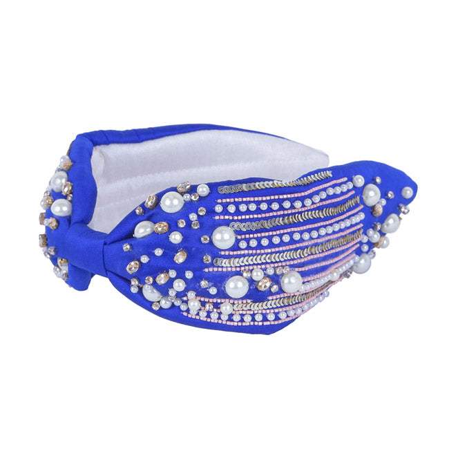 Pearl Sequin Bead Embellished Headband - Madeline Love - Flyclothing LLC