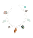 Blue Abalone Sterling Silver Charm Bracelet - Barse Jewelry