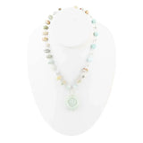 Blue Amazonite Rosette Sterling Necklace - Barse Jewelry - Flyclothing LLC