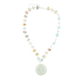 Blue Amazonite Rosette Sterling Necklace - Barse Jewelry