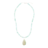 Blue Amazonite Sterling Silver Pendant Necklace
