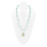 Blue Amazonite Sterling Silver Pendant Necklace - Barse Jewelry