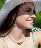 Legacy Lime Green and Blue Turquoise Braided Leather Necklace - Barse Jewelry - Flyclothing LLC