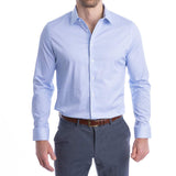 goTIELESS Ultimate Dress Shirt (Blue Diamond) - Million Dollar Collar - Flyclothing LLC