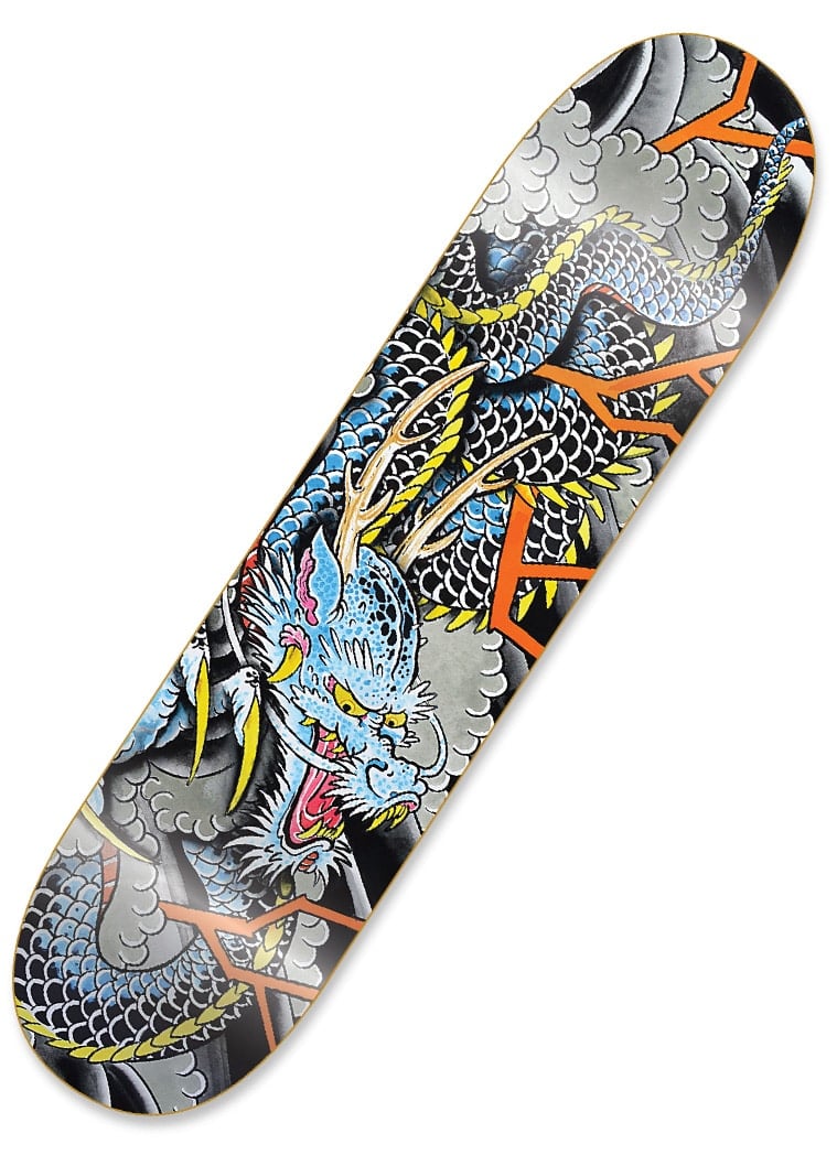 Black Market Art Company Blue Dragon & Skate Deck Print